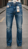Unisex Raw Edge Straight Leg Jeans